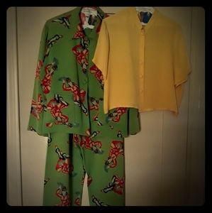 Harari Vintage 100% silk 3 piece outfit